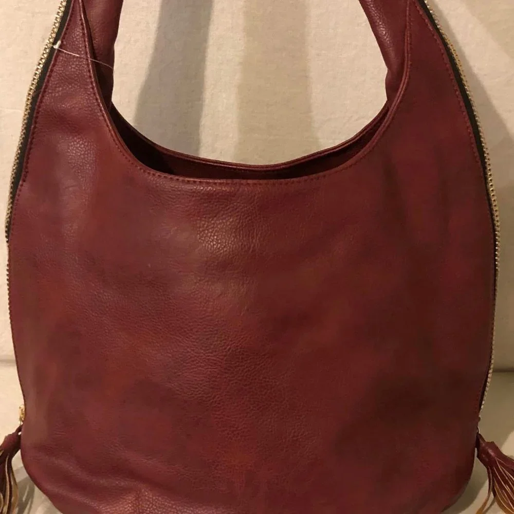 NWT Massini Maroon Hobo/Handbag